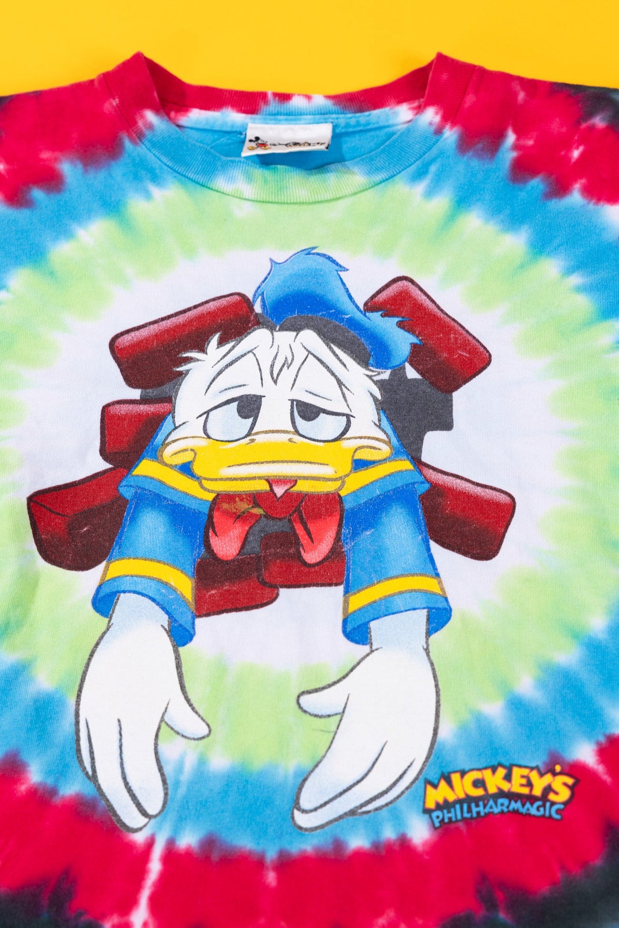 Vintage 90s Mickey's Philharmagic Donald Duck Tie-dye T-shirt (Youth M/L)