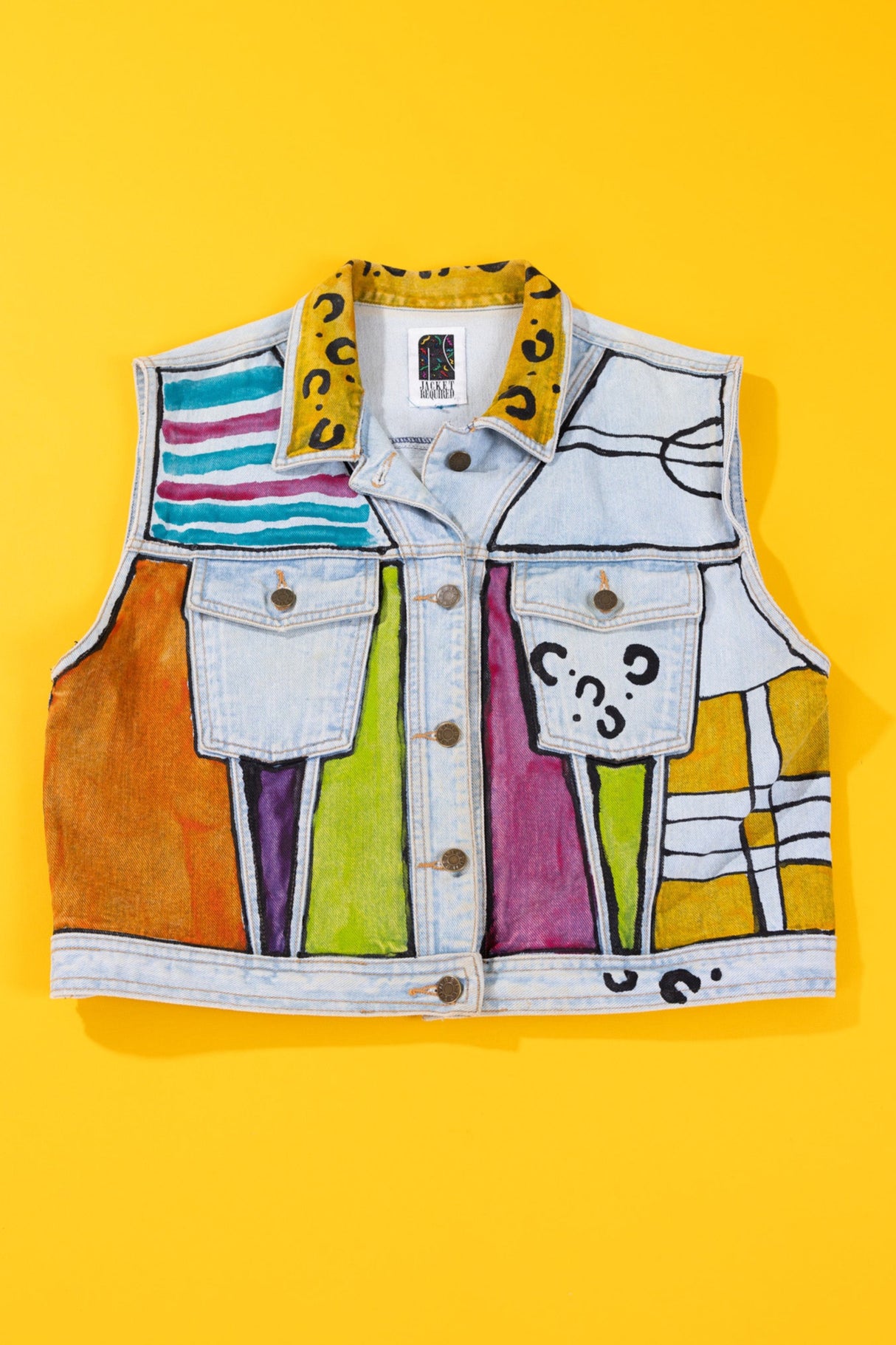 Vintage 80s Jacket Required Denim Vest