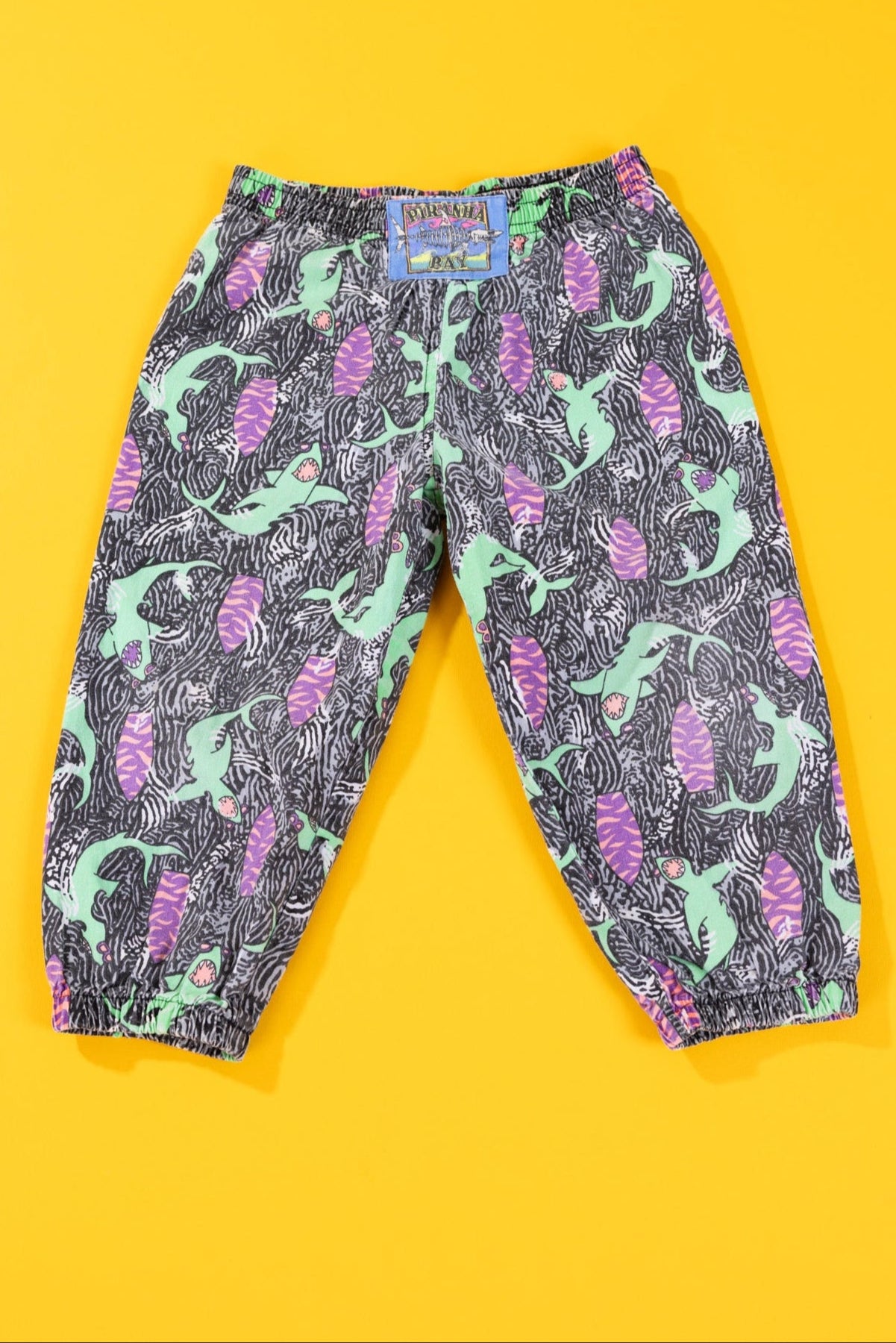 Vintage 80s Piranha Bay Parachute/Hammer Pants(Kids - 3T)