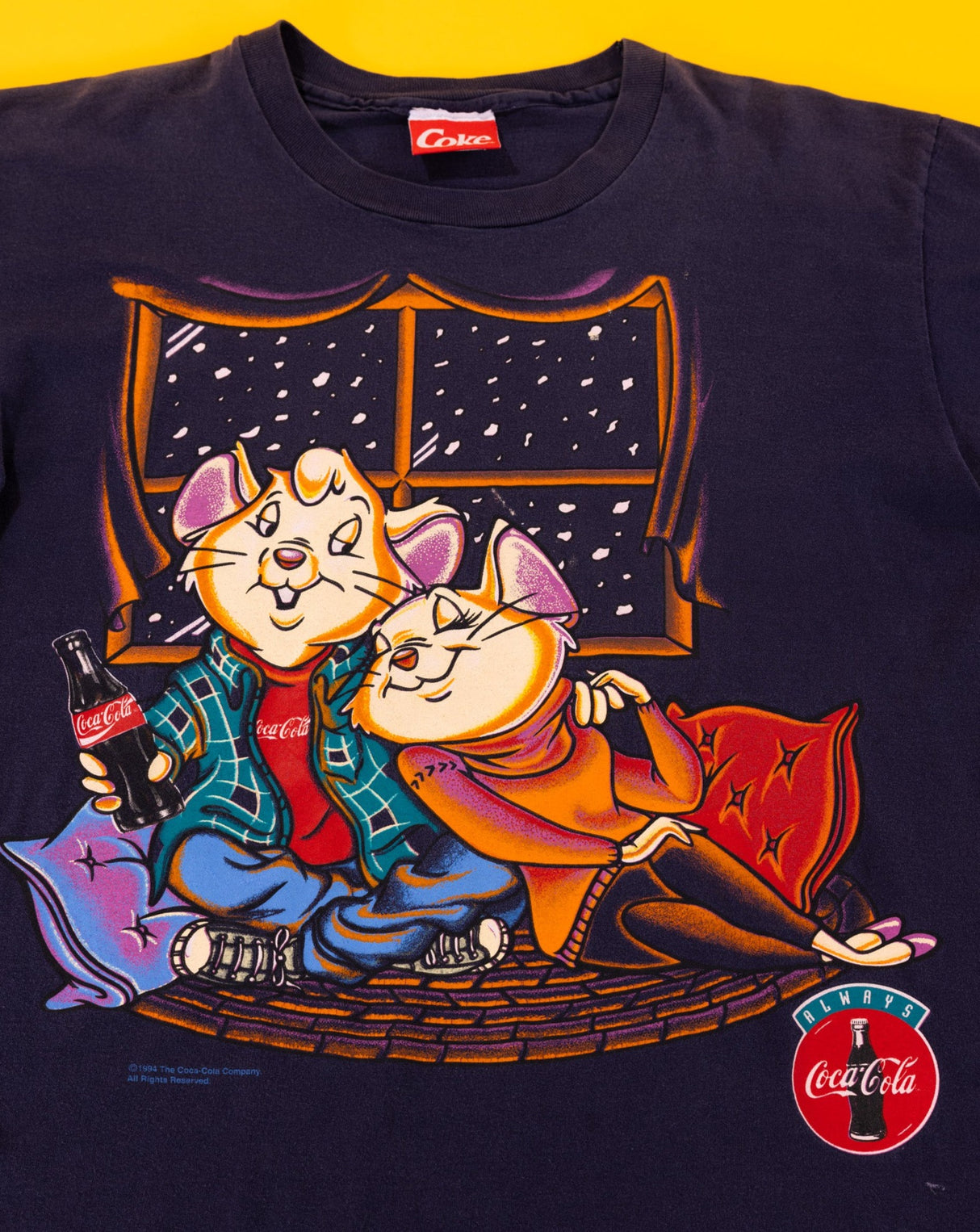 Vintage 1994 The Rescuers Coca-Cola T-shirt
