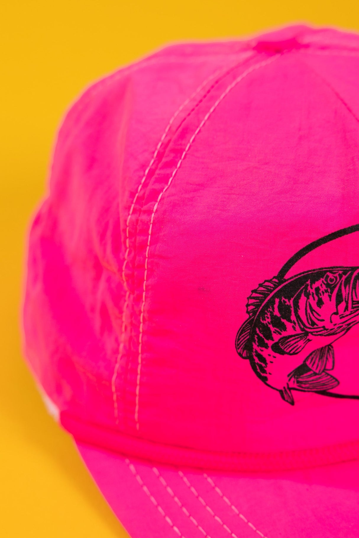 Vintage 90s Bass Pro Shop Neon Snapback Hat