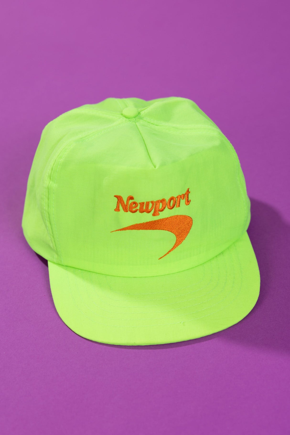 Vintage 90s Newport Cigarettes Neon Snapback Hat