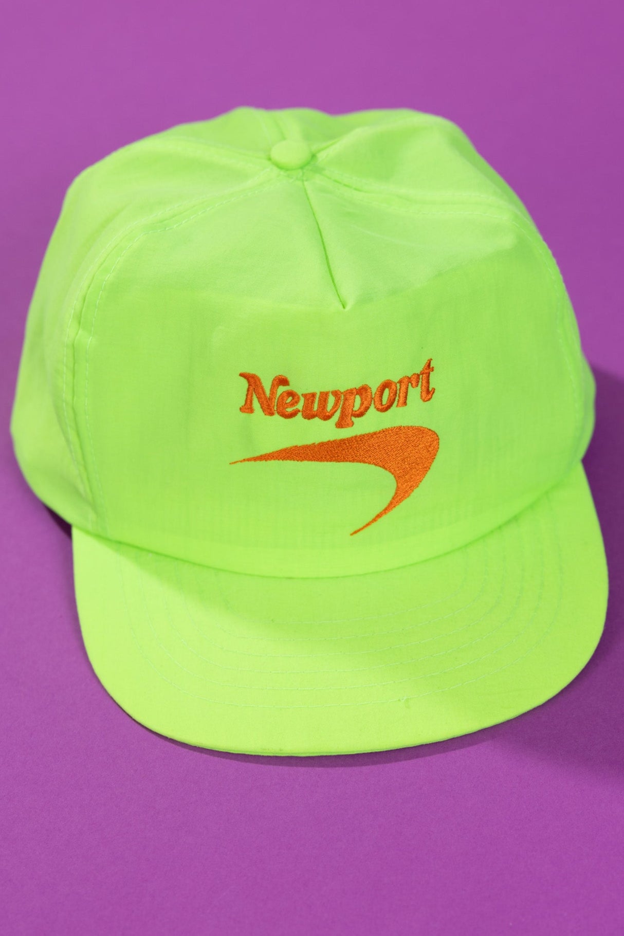 Vintage 90s Newport Cigarettes Neon Snapback Hat