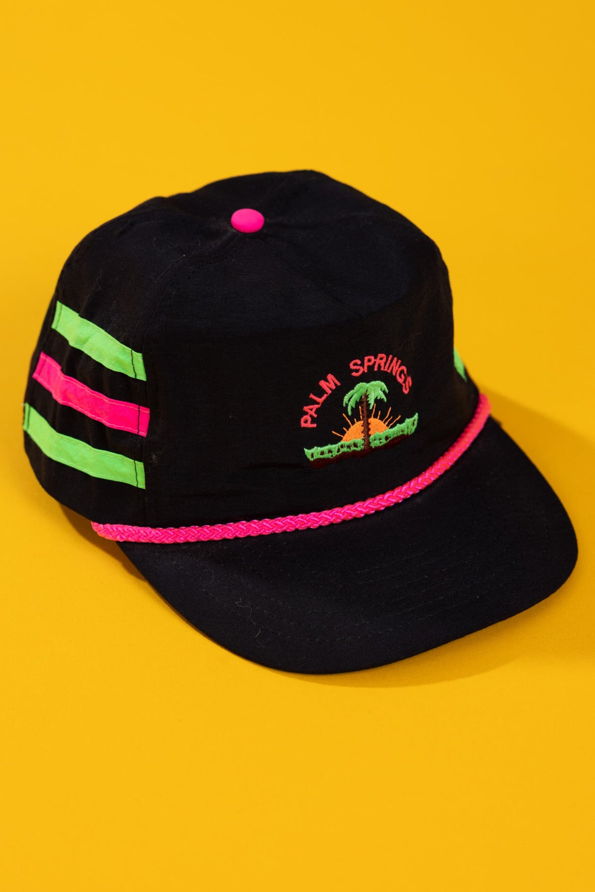 Vintage 80s Palm Springs Neon Snapback Hat