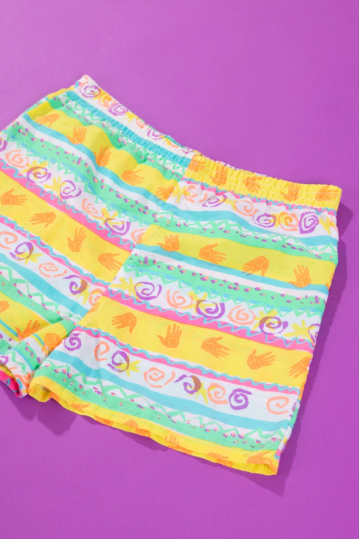 Vintage 80s Neon Retro Swim Shorts