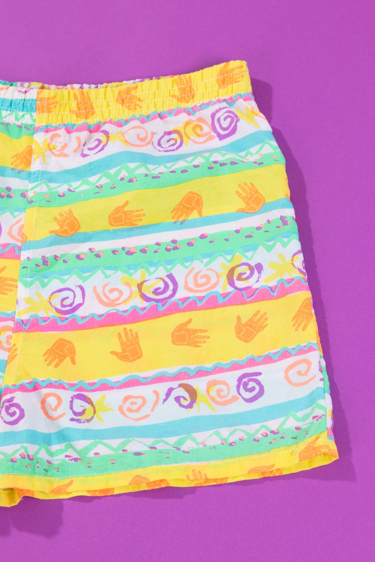 Vintage 80s Neon Retro Swim Shorts