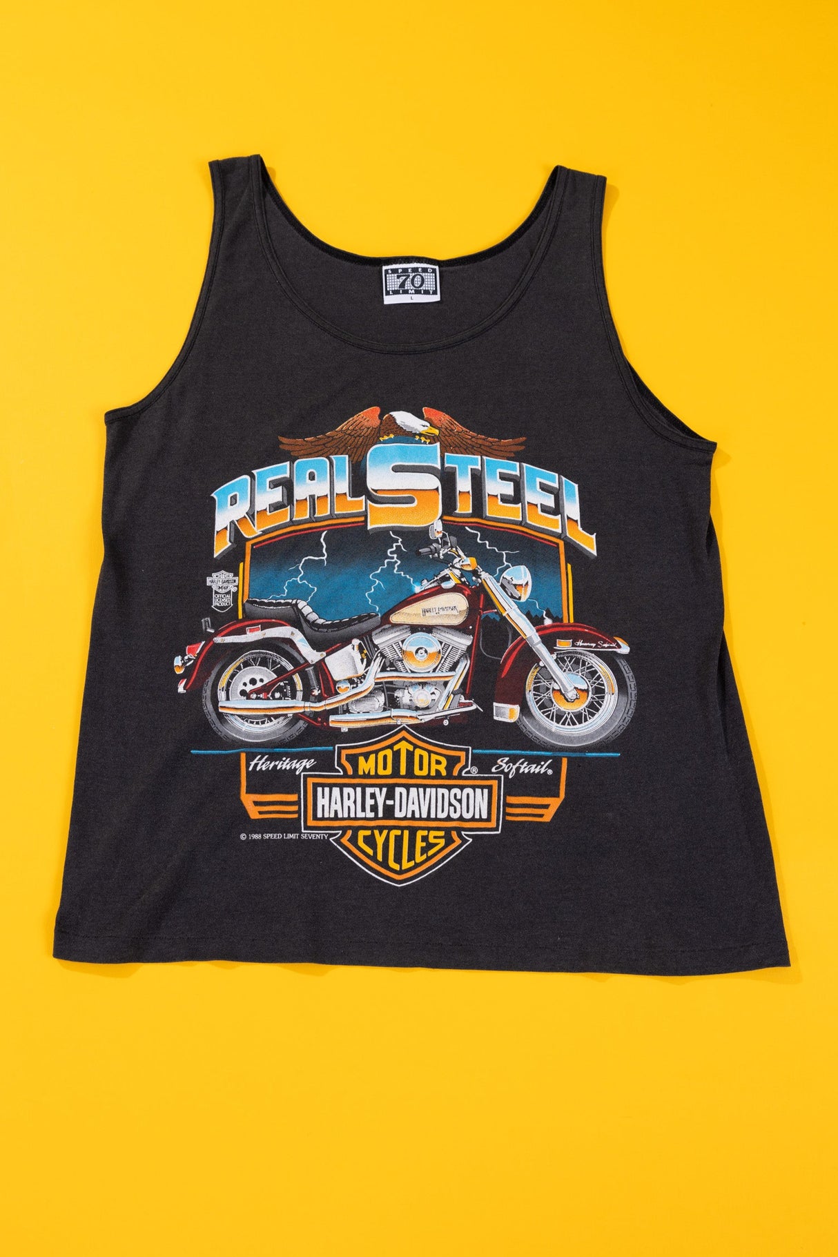Vintage 1988 Real Steel Harley Davidson Tank Top