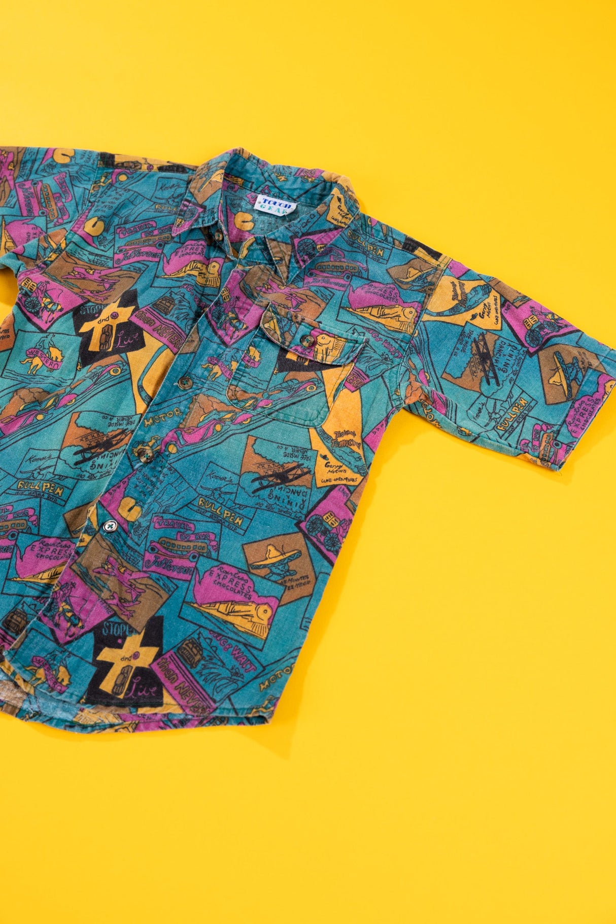 Vintage 80s Tough Gear Button Up (Kids - 7)