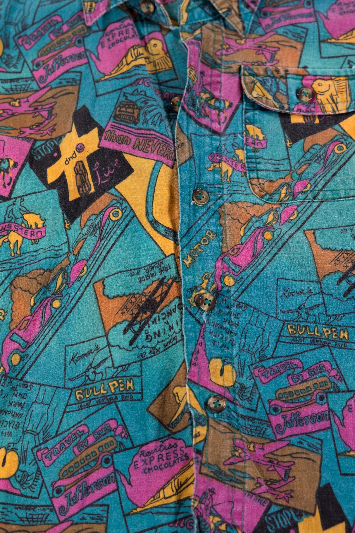 Vintage 80s Tough Gear Button Up (Kids - 7)
