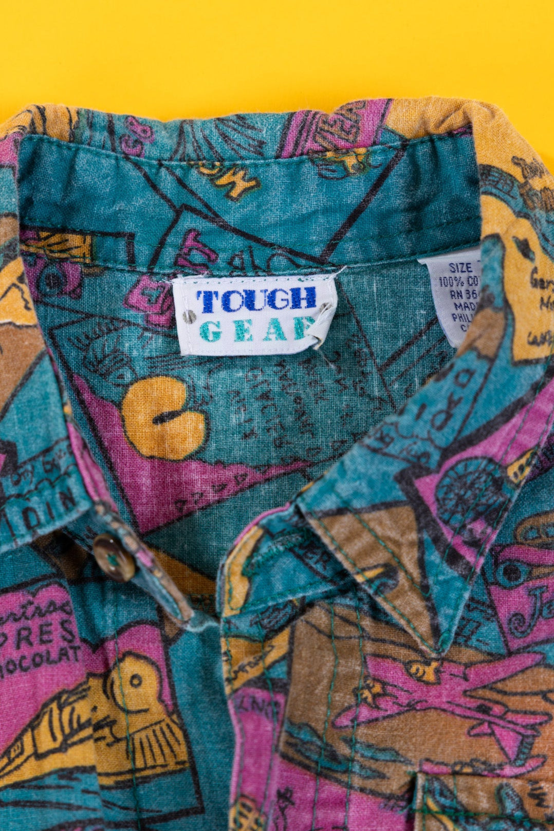 Vintage 80s Tough Gear Button Up (Kids - 7)