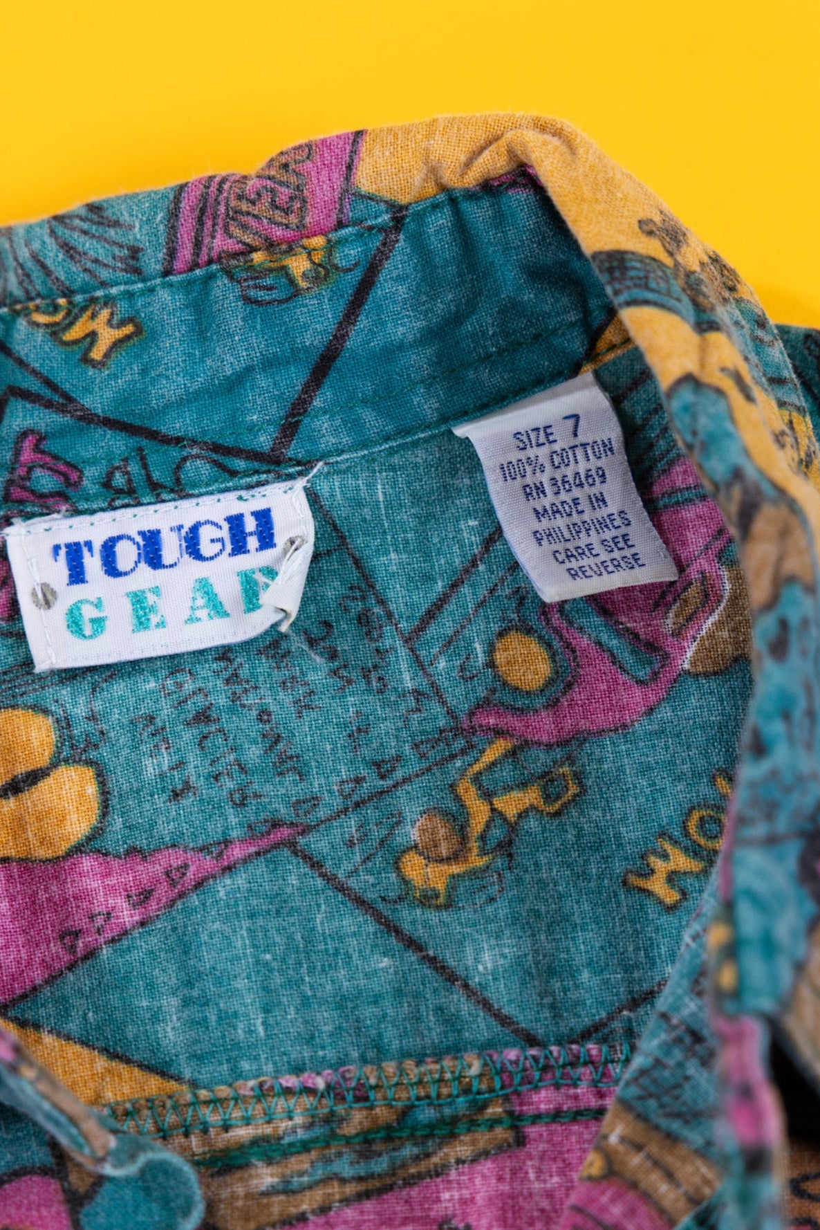 Vintage 80s Tough Gear Button Up (Kids - 7)