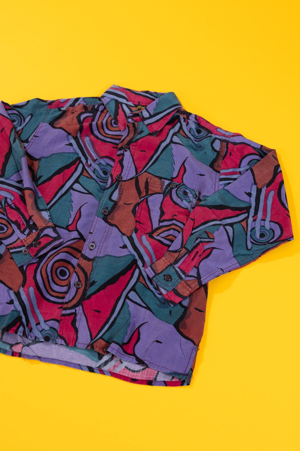 Vintage 90s Unico Long Sleeve Button Up (Kids - M)