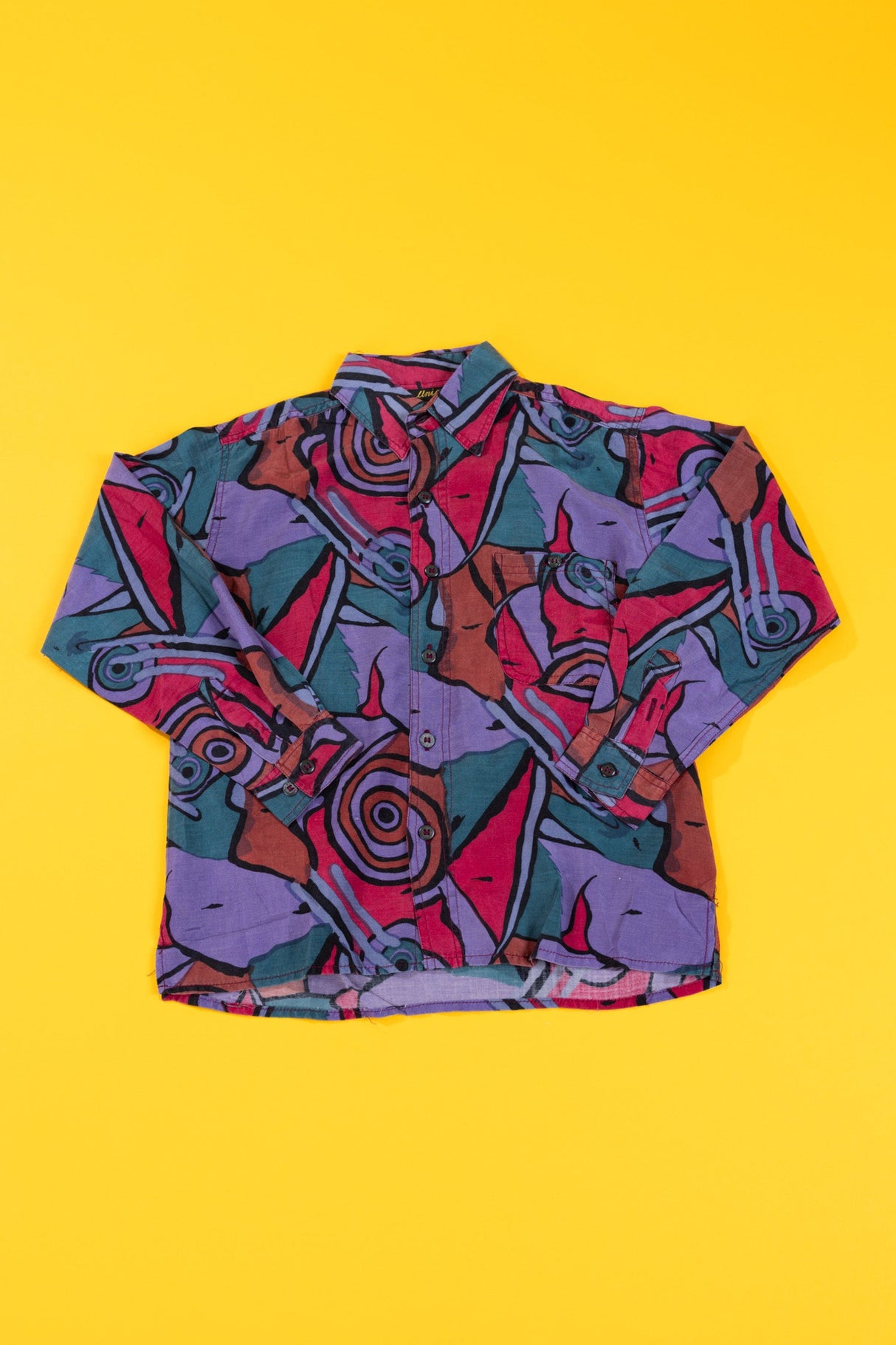 Vintage 90s Unico Long Sleeve Button Up (Kids - M)