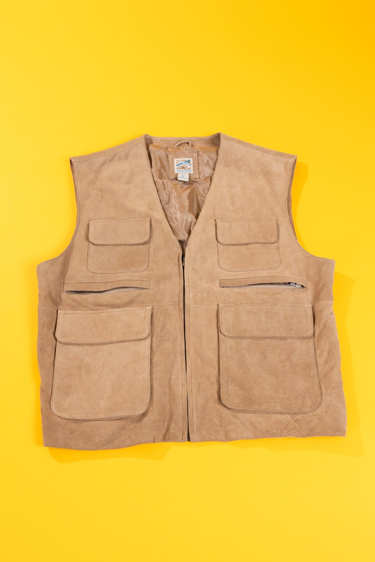 Vintage 90s Travel Smith Leather Vest