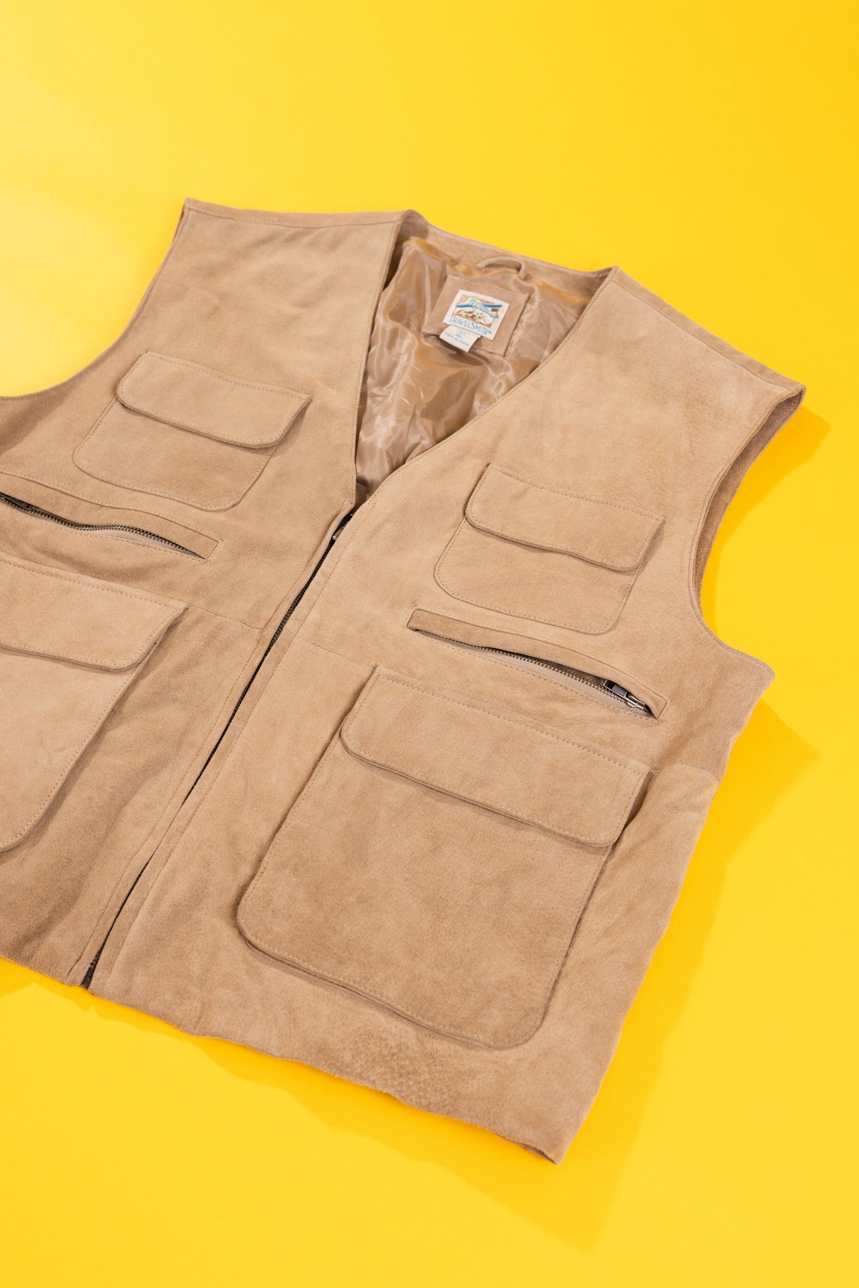 Vintage 90s Travel Smith Leather Vest