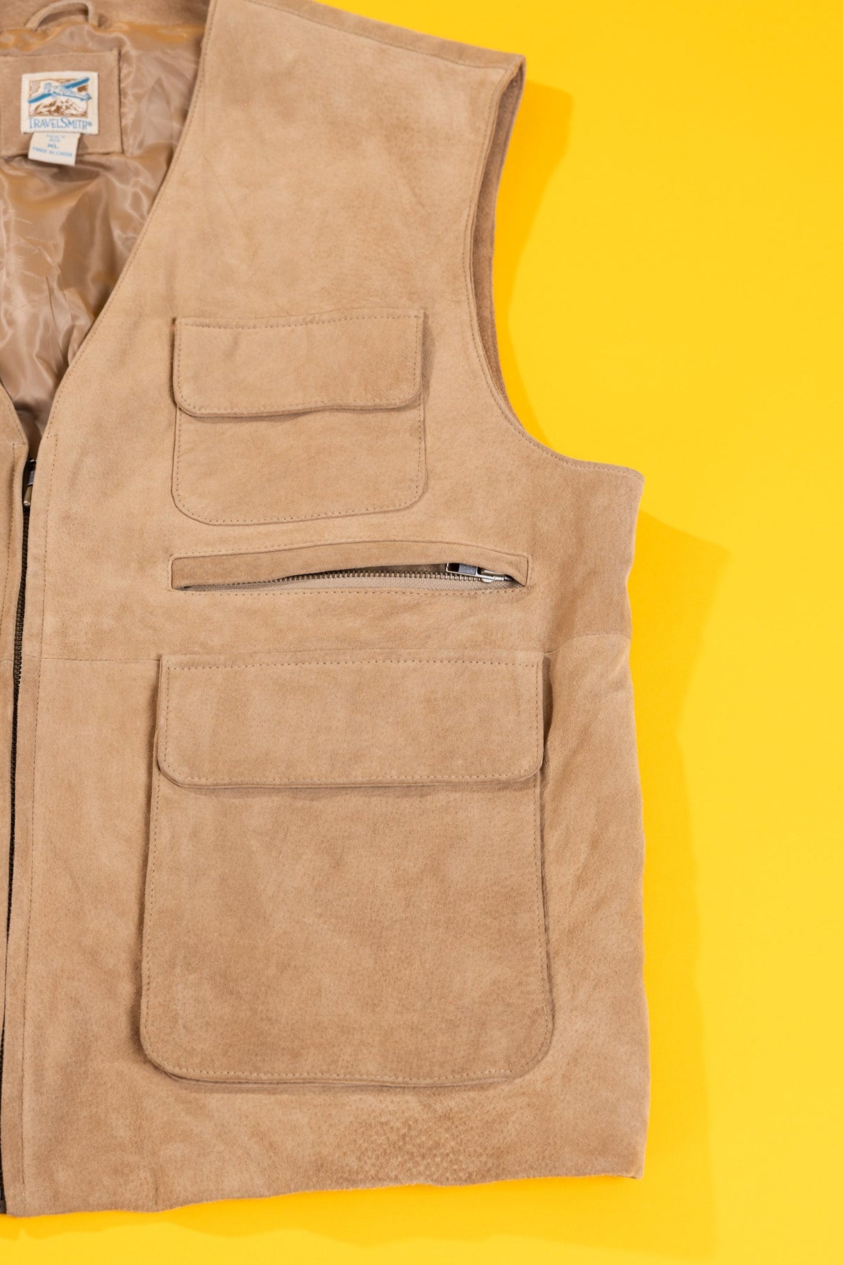 Vintage 90s Travel Smith Leather Vest