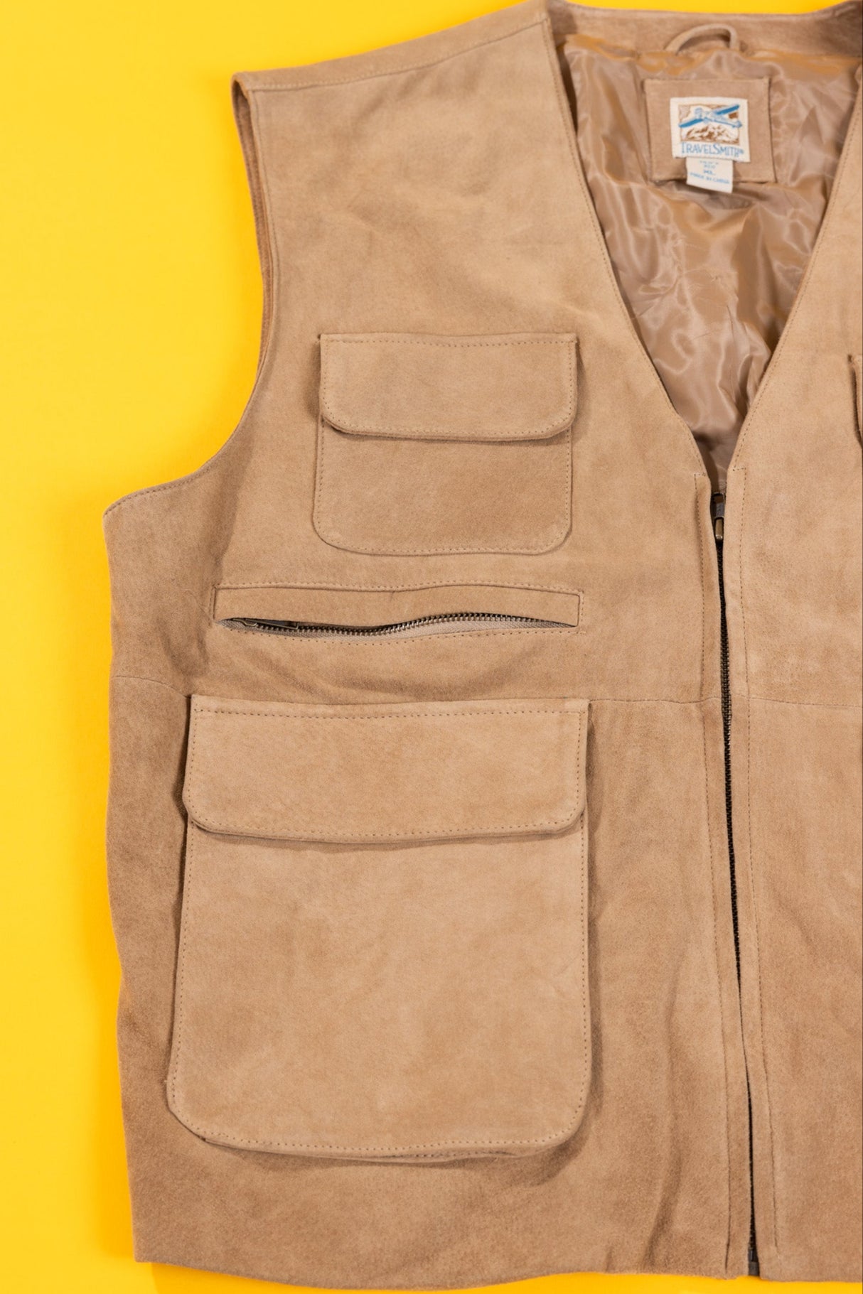 Vintage 90s Travel Smith Leather Vest