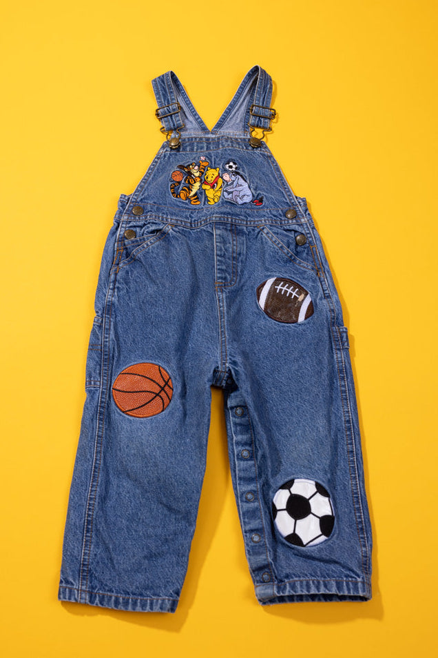 Vintage 90s Winnie The Pooh & Friends Sports Overalls (Kids-24mos)