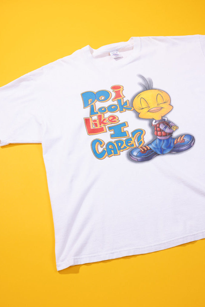 Vintage 90s Tweety Bird Do I Look Like I Care T-shirt