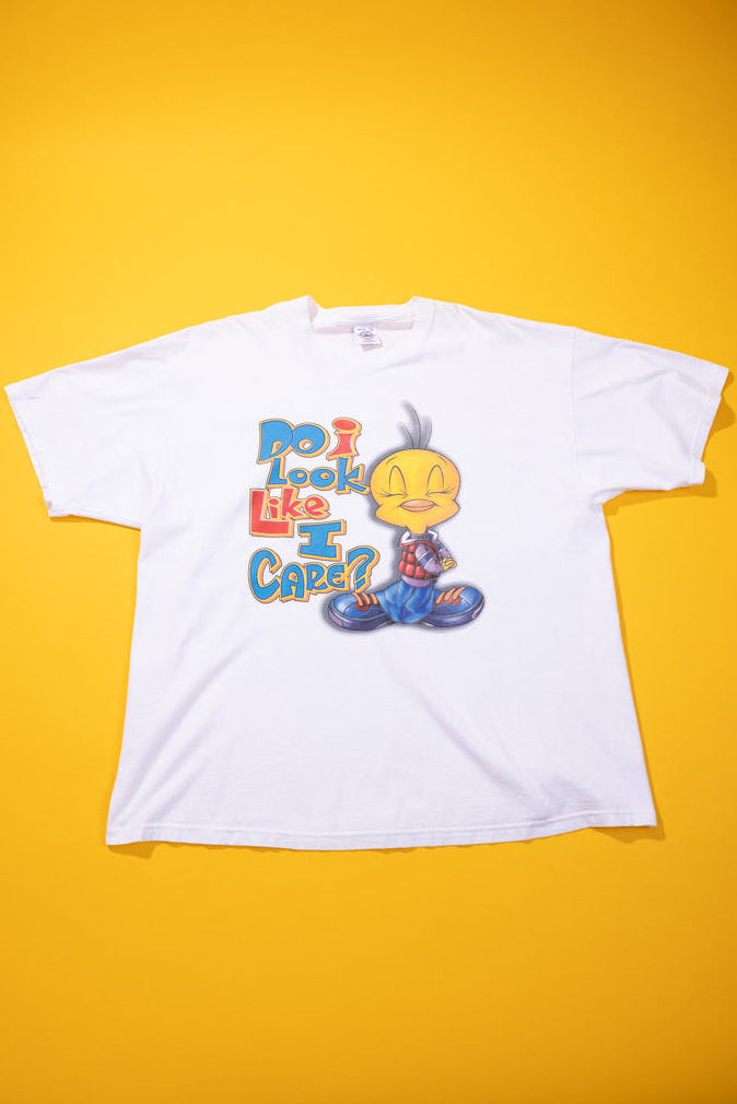 Vintage 90s Tweety Bird Do I Look Like I Care T-shirt