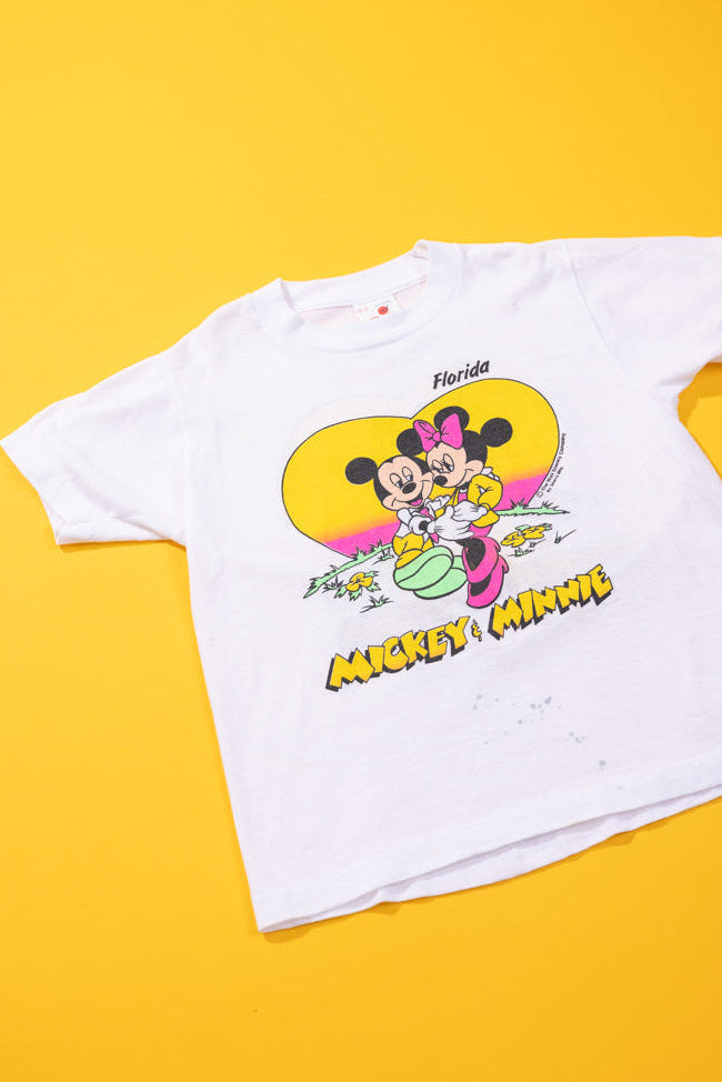 Vintage 80s Disney Mickey & Minnie Florida T-shirt (Kids - M)