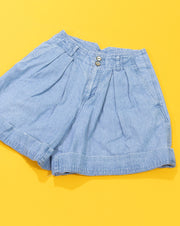 Vintage 90s Liz Wear Pleated Denim Shorts