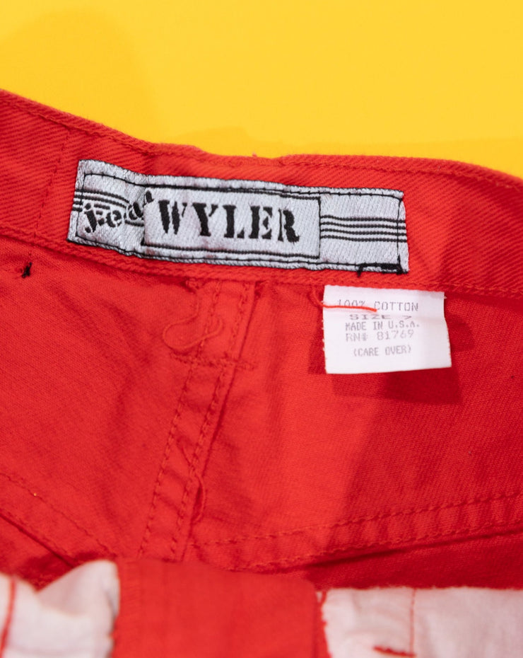 Vintage 90s Jean Wyler Red High Rise Denim Shorts
