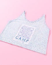 Rare Vintage 80s Camp Beverly Hills Seashell Crop Top/Tank