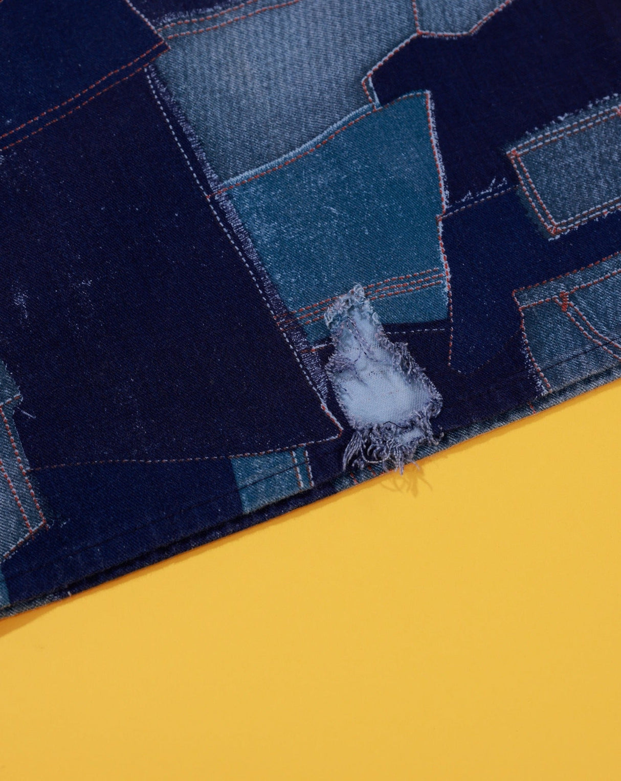 Vintage 70s Denim Patchwork Bell Bottom Jeans - SS