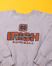Vintage 90s Notre Dame Irish Football Crewneck Sweater