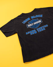 Vintage 1998 Harley Davidson Iron Block Adams Center New York T-shirt
