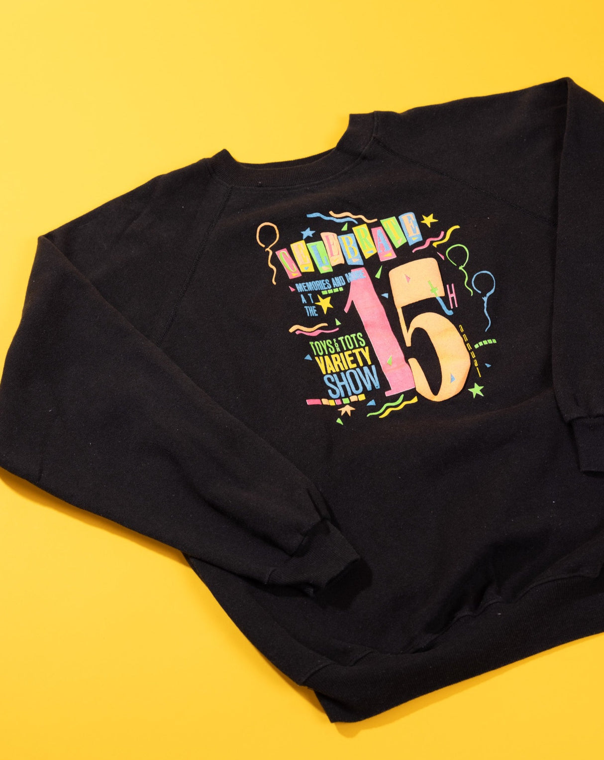 Vintage 80s Celebrate 15th Annual Toys for Tots Crewneck Sweatshirt