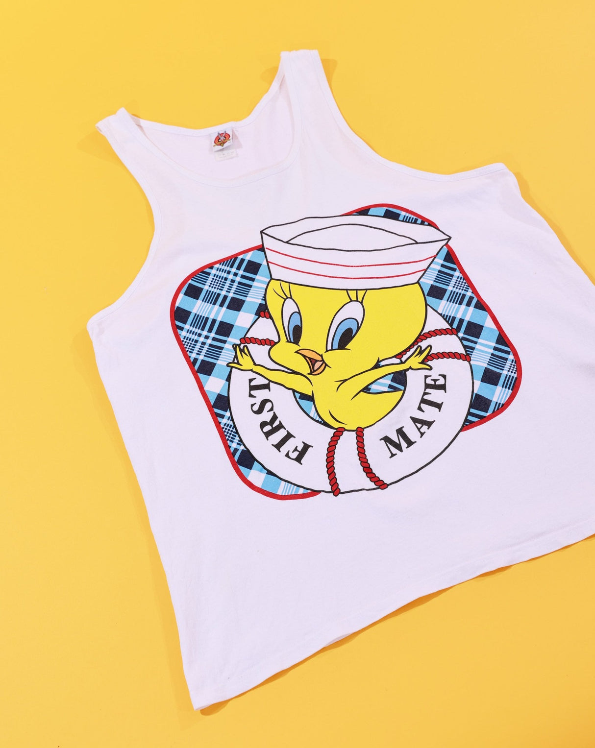 Vintage 1997 Looney Tunes Tweety Bird First Mate Tank Top