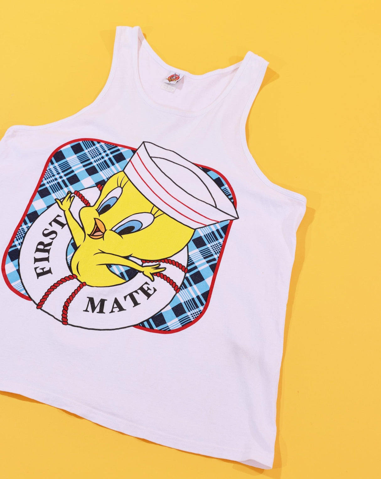 Vintage 1997 Looney Tunes Tweety Bird First Mate Tank Top