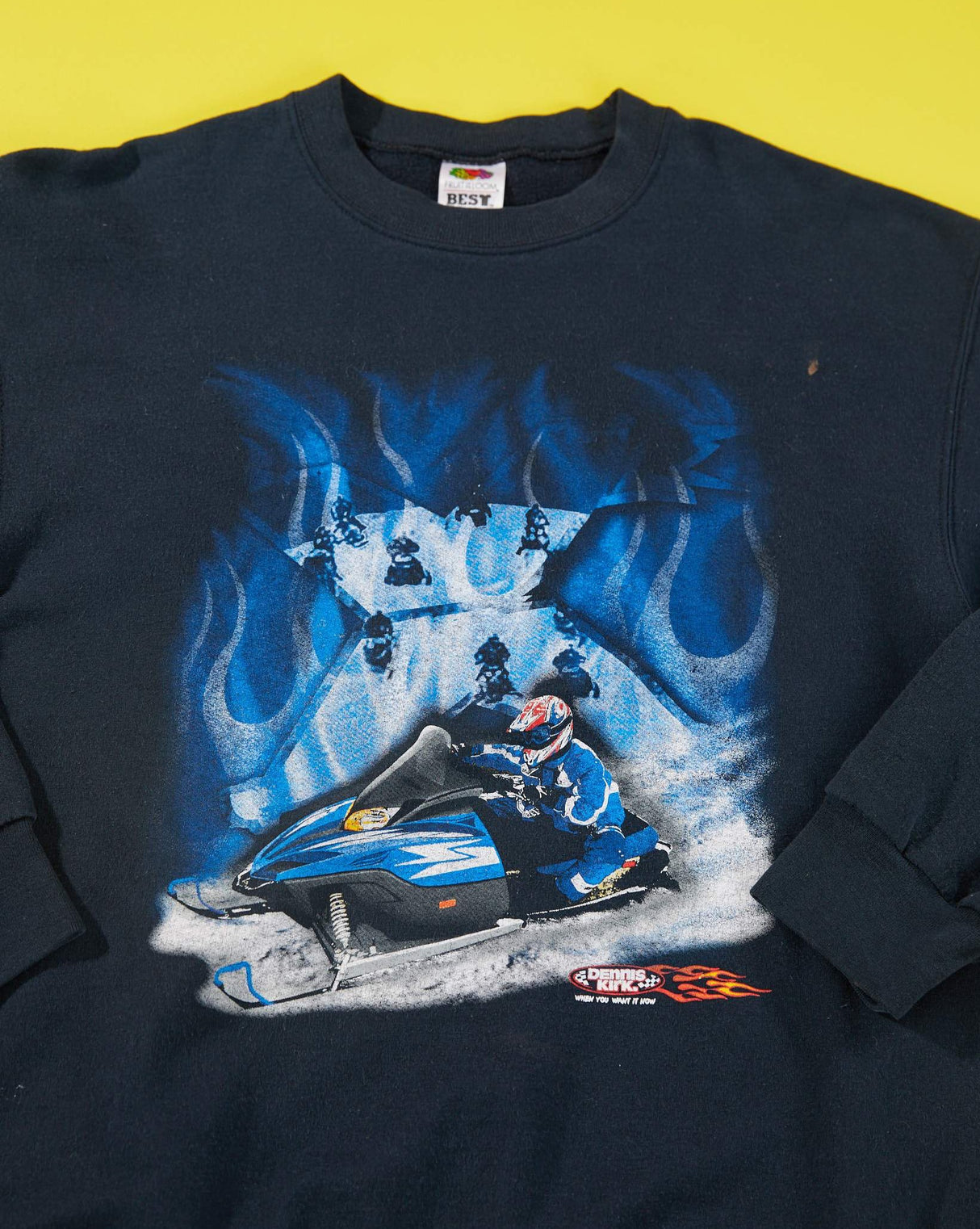 Vintage 90s Dennis Kirk Snowmobile Crewneck Sweater