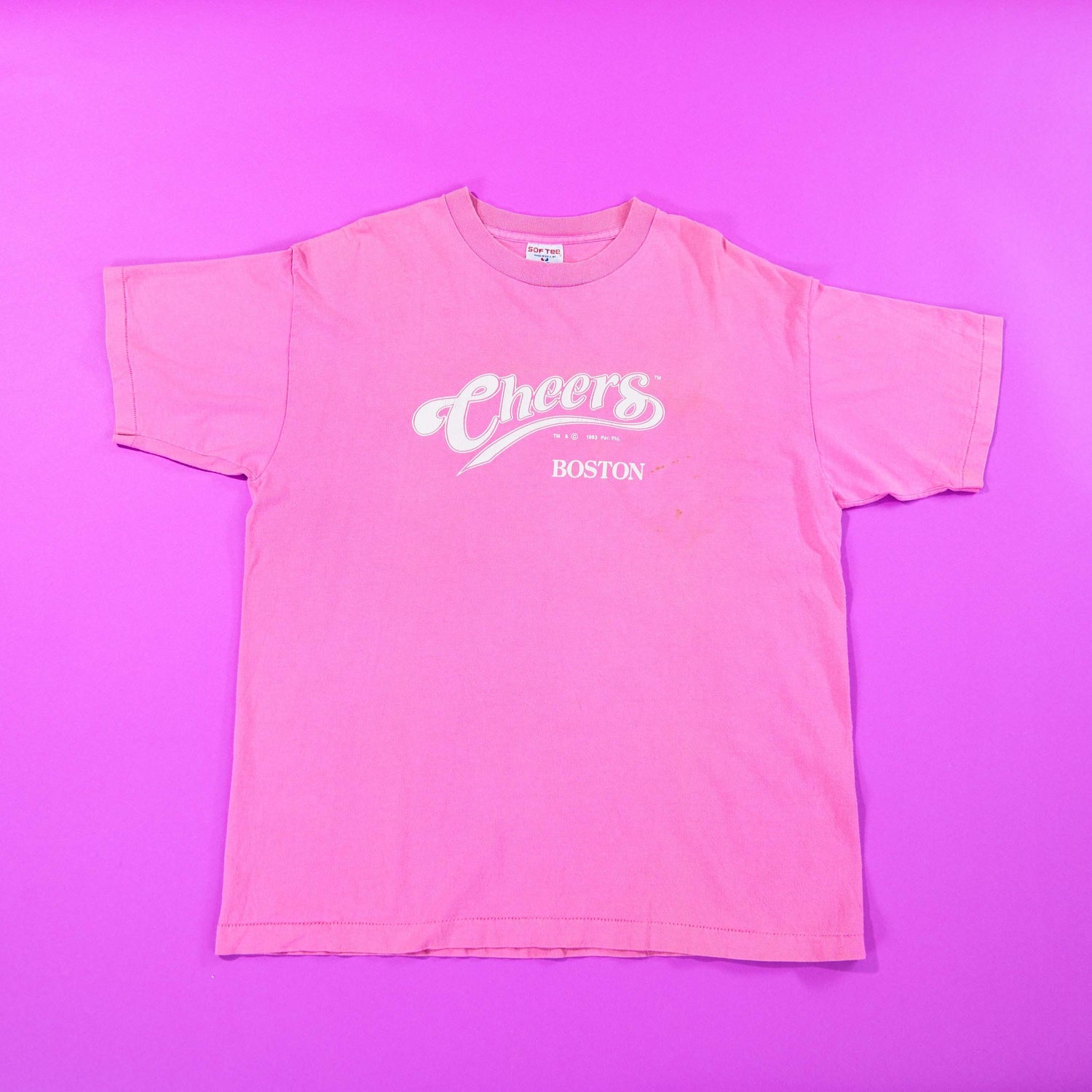 Vintage 1993 Cheers Boston Pink T-shirt