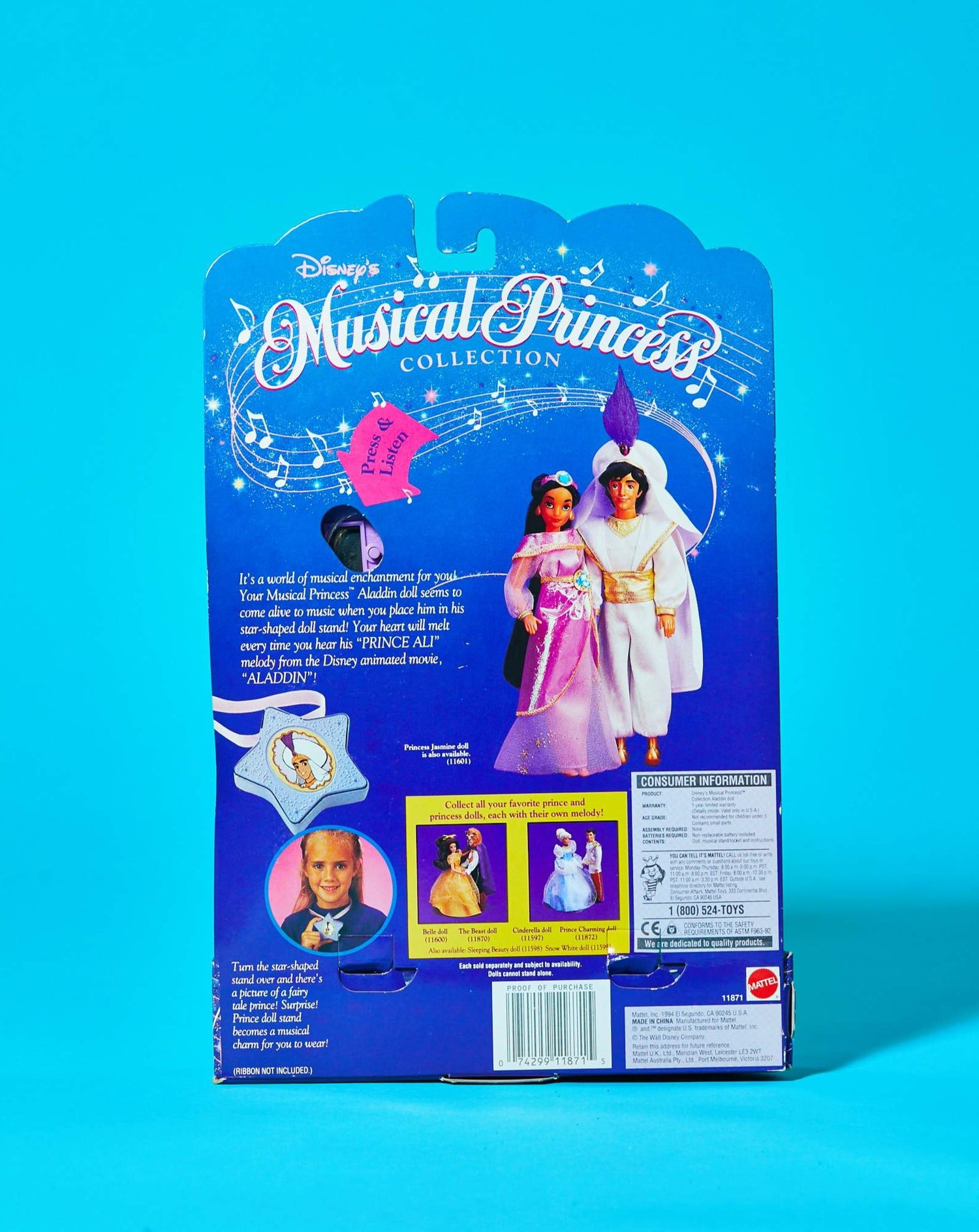 1994 Disney's Musical Princess Collection Aladdin Figure