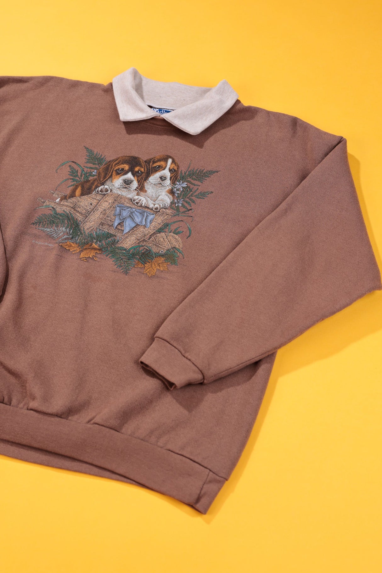 Vintage 90s Endless Designs Beagle Puppies Crewneck