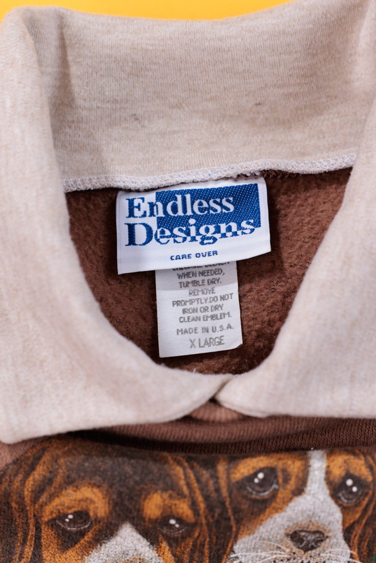 Vintage 90s Endless Designs Beagle Puppies Crewneck