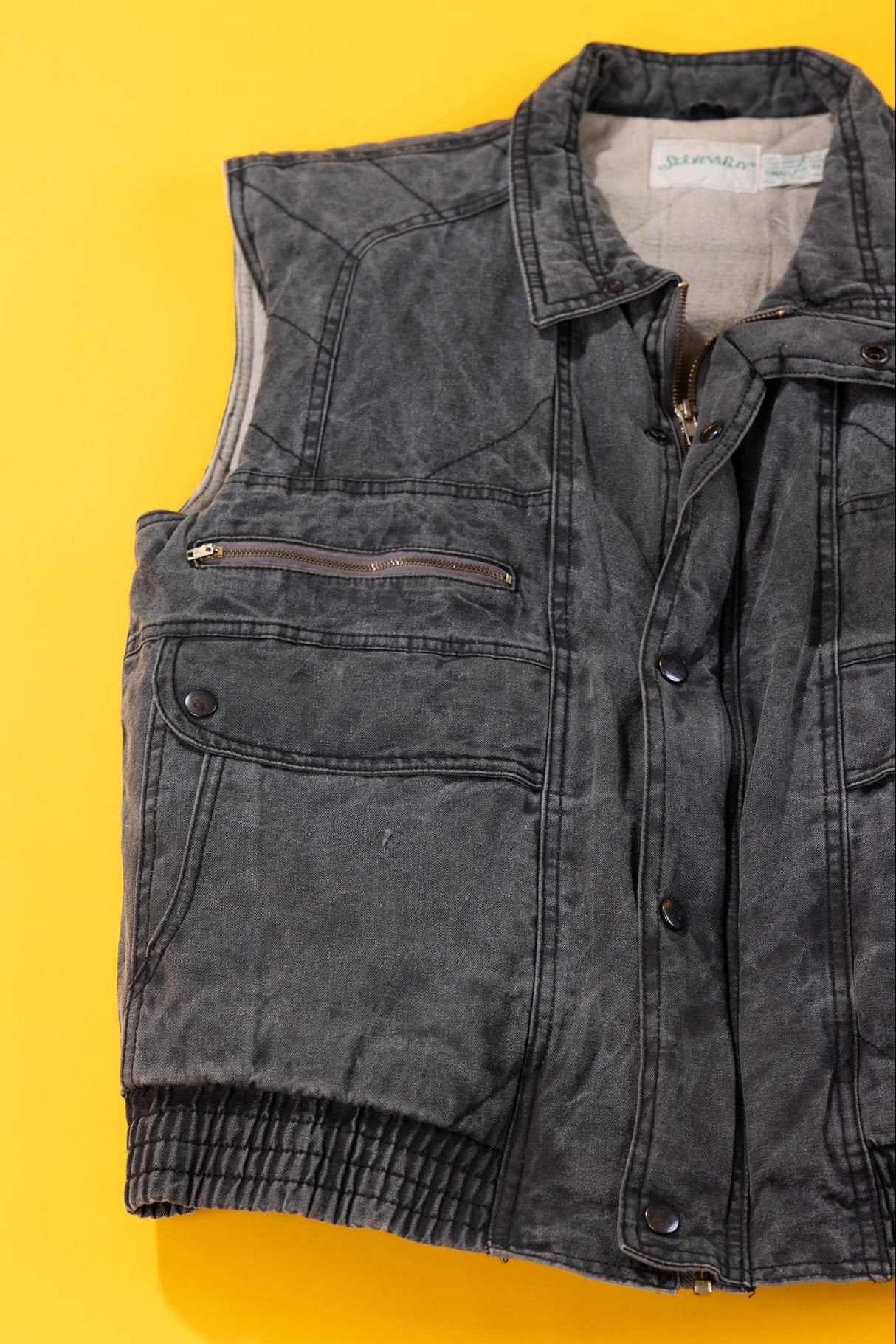 Vintage 90s St. John's Bay Denim Puffer Vest