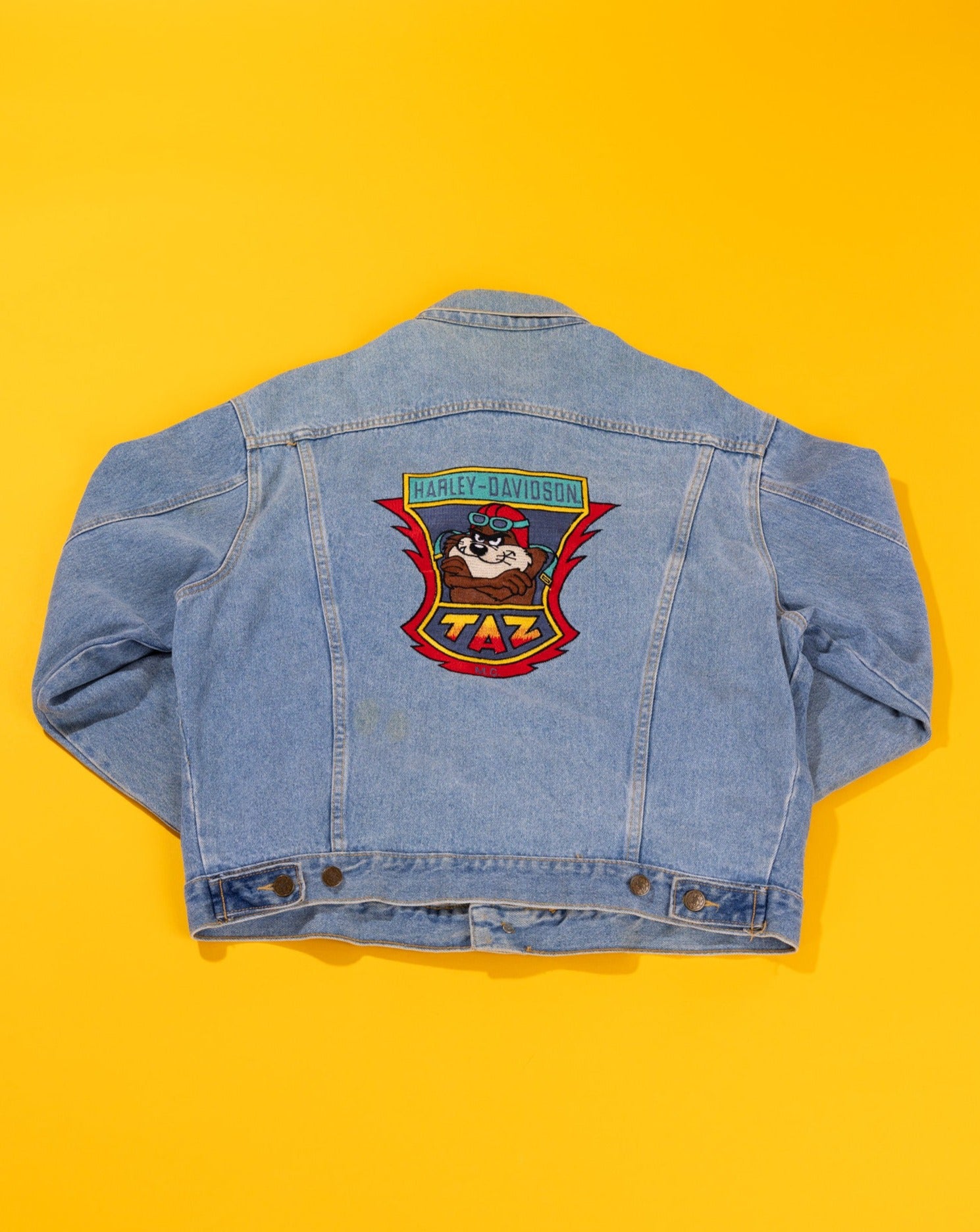 Rare Vintage 1997 Harley Davidson Taz ACME Denim Jacket – Retro Rare Vintage 1997 Harley Davidson Taz ACME Denim Jacket – Retro