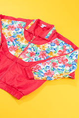 Vintage 80s Lavon Floral Windbreaker