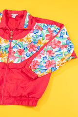 Vintage 80s Lavon Floral Windbreaker