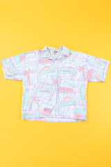 Vintage 80s The Camp Retro Button Up