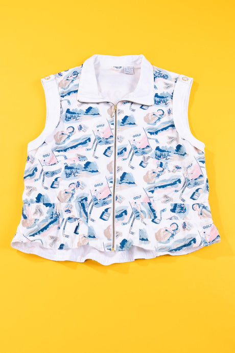 Vintage 80s Line-Up Golf Vest