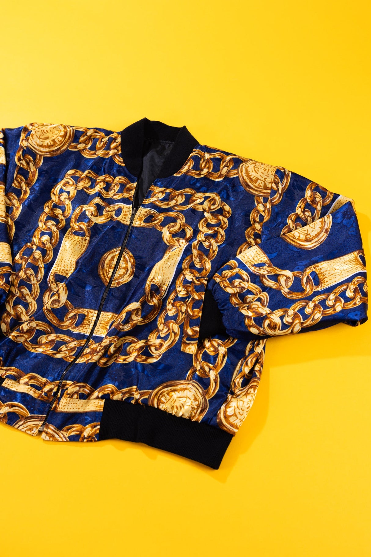 Vintage 80s Gold Chain Reversible Jacket