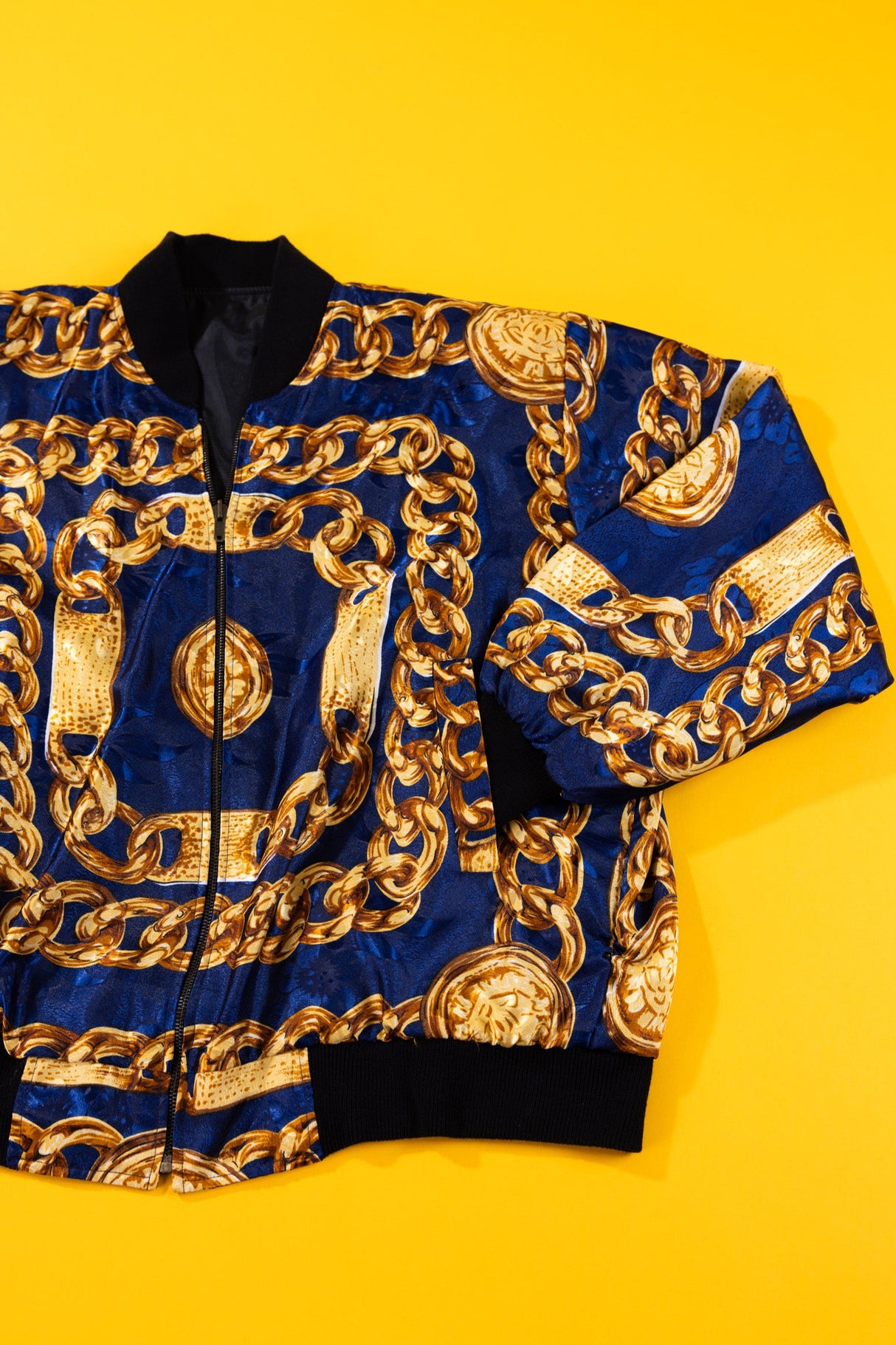 Vintage 80s Gold Chain Reversible Jacket