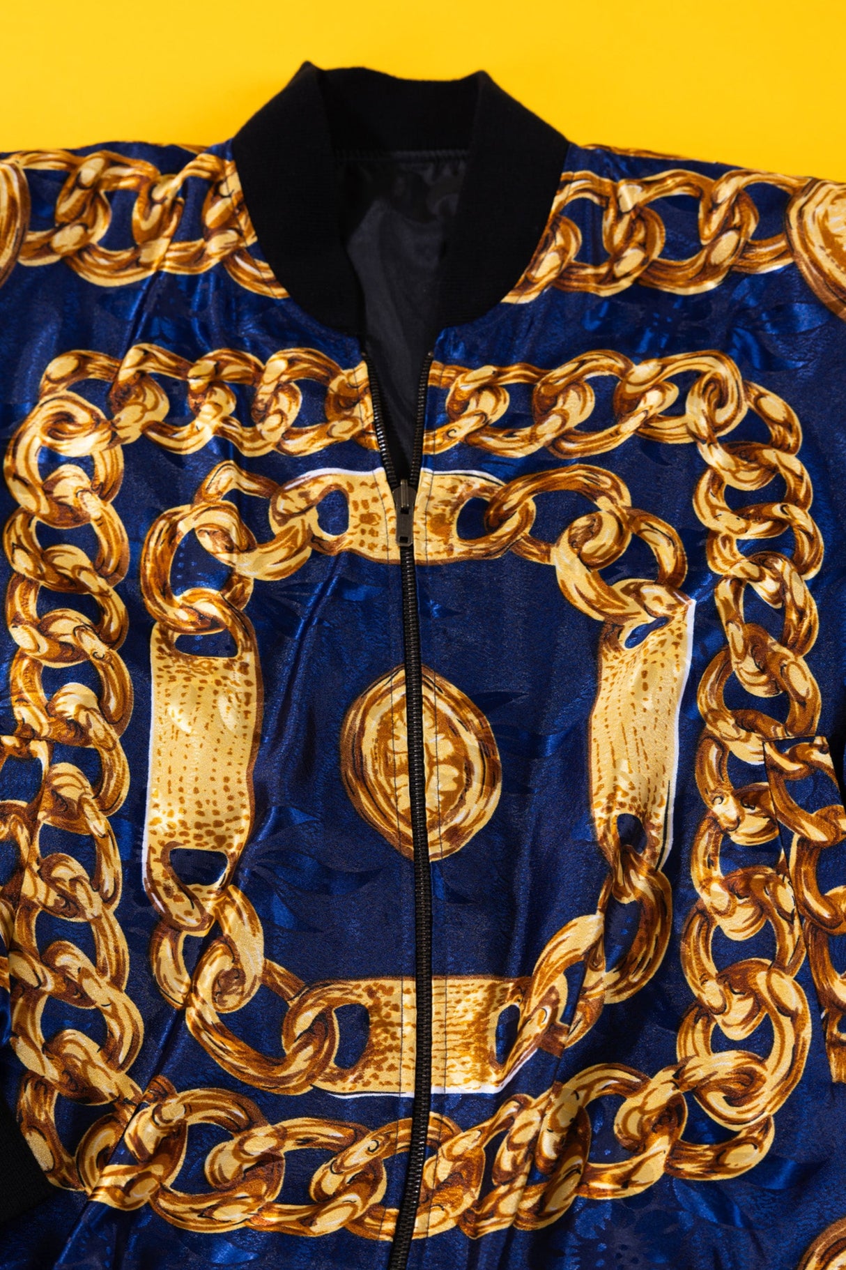 Vintage 80s Gold Chain Reversible Jacket