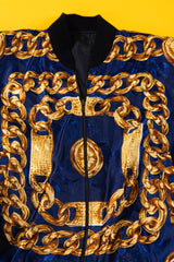 Vintage 80s Gold Chain Reversible Jacket
