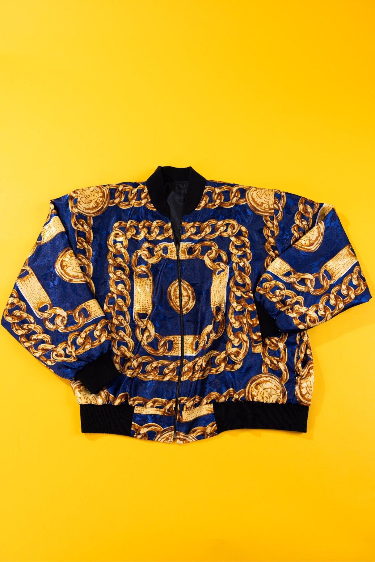 Vintage 80s Gold Chain Reversible Jacket